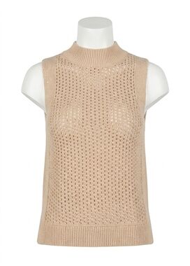NEW ELAN shayla knit tank top in sand